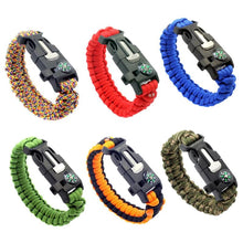 Load image into Gallery viewer, 6Pcs Survival Bracelet with Fire Starter