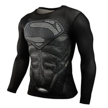 Load image into Gallery viewer, Long Sleeve Crossfit 3D Superman T Shirt