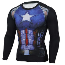 Load image into Gallery viewer, Long Sleeve Crossfit 3D Superman T Shirt