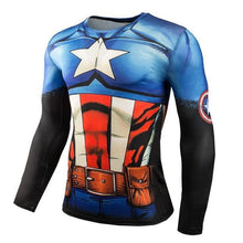 Load image into Gallery viewer, Long Sleeve Crossfit 3D Superman T Shirt