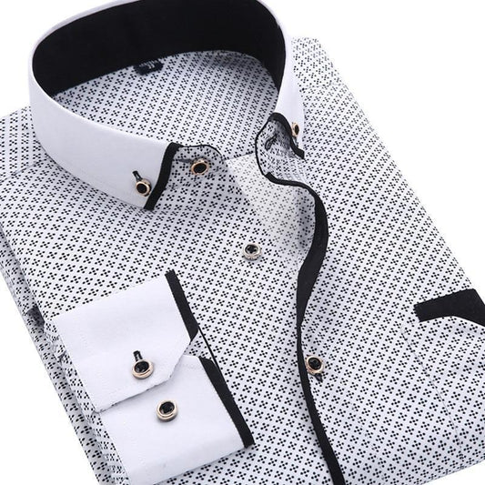 Casual Long Sleeved Printed shirt Slim Fit Soft & Comfortable