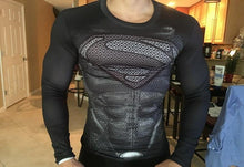 Load image into Gallery viewer, Long Sleeve Crossfit 3D Superman T Shirt