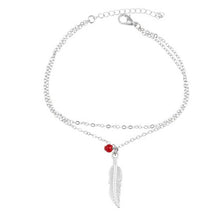 Load image into Gallery viewer, Silver Feather Anklet