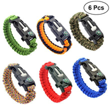 Load image into Gallery viewer, 6Pcs Survival Bracelet with Fire Starter
